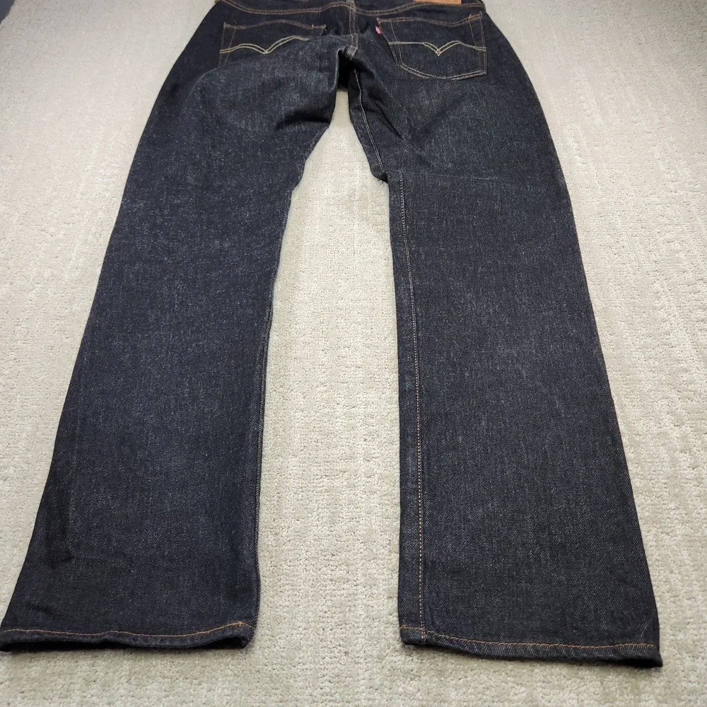 Levis 501 Jeans Men 34x34 *READ Black Denim Straight Leg Button Fly 100% Cotton